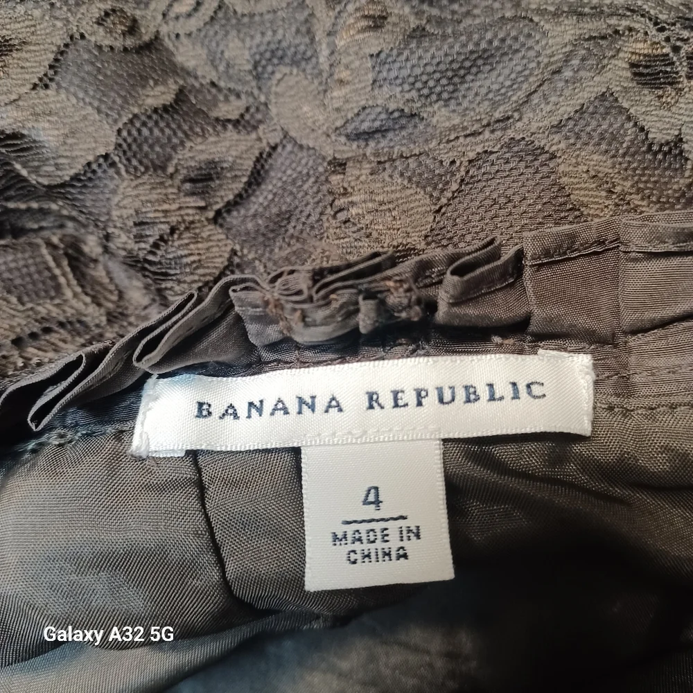 Banana Republic Women Size 4 Brown Strapless Sundress Pleated Cocktail - Picture 2 of 13